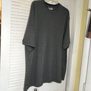 Sz 2xl Big Sky Outfitters shirt pull over gray tweed look poly cotton blend